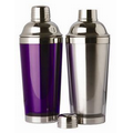 16 Oz. Double Wall Stainless Steel Cocktail Shaker w/Translucent Base